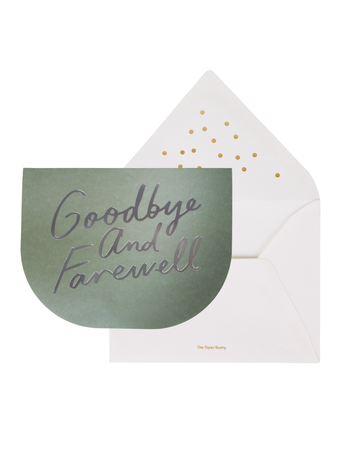 Goodbye & Farewell Greeting Card (Green Ombre) – The Paper Bunny