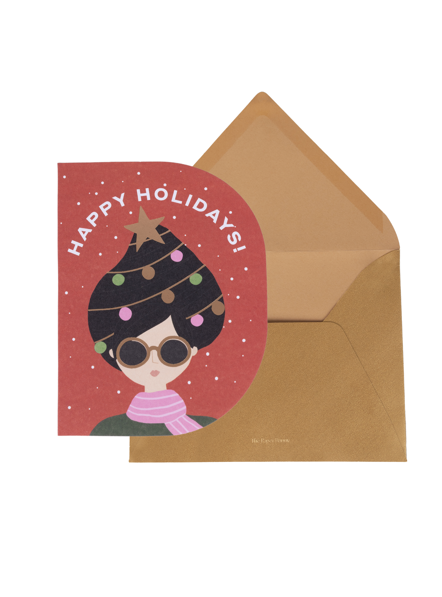 Happy Holidays Big Hair Greeting Card