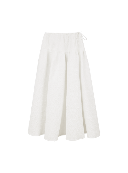 ★SCULPTOR★ Jacquard Layered Skirt White SC24A419WH Field Gathered Skirt (Alabaster) – The Paper Bunny
