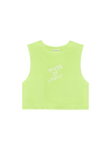 Made Of Light Apple Green Cropped Muscle Tank